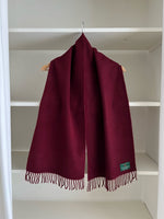 100% Cashmere wine red scarf