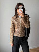 Real leather 90s python jacket