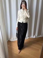 Silk and cotton oriental crop jacket