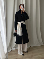 Blunauta wool blend black coat