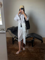 Linen & silk pareo - Bianco