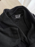 Luisa Spagnoli pure wool grey scarf coat