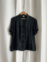 Pure silk oriental black shirt