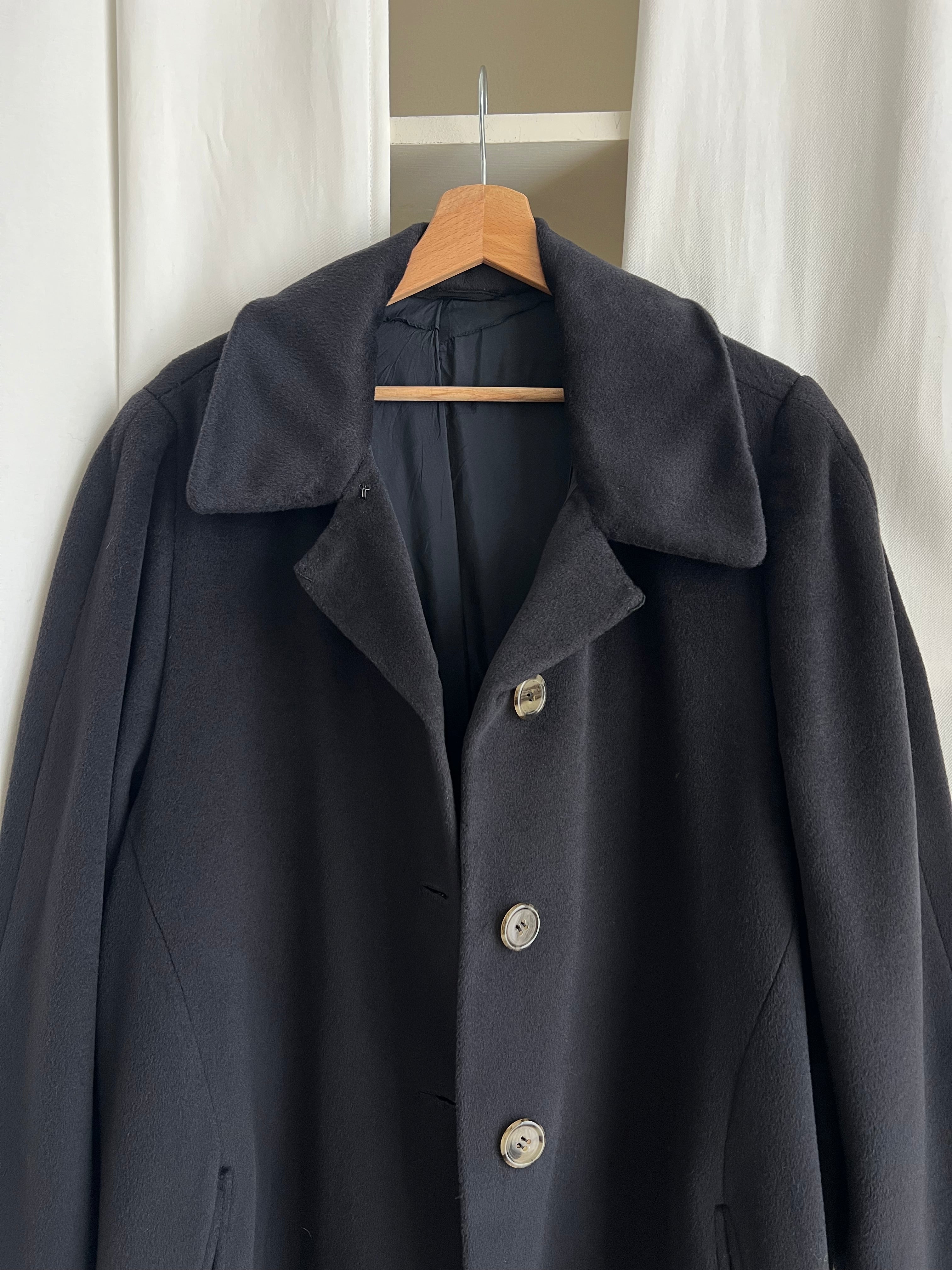 Tailored wool and cashmere long coat