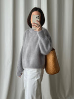 74% kid mohair soft pull - Pearl grey