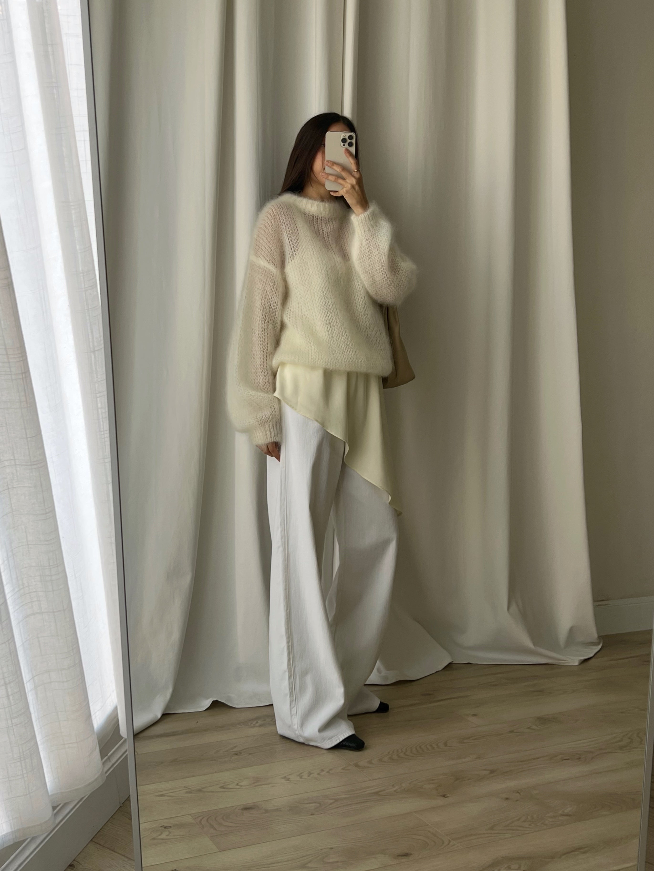 80% kid mohair soft pull - Latte