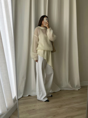 80% kid mohair soft pull - Latte
