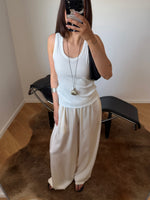 Ribbed tank top - Milk
