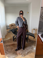 Pure viscose tailored pants - Coffee