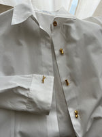 Pure cotton golden buttons white shirt