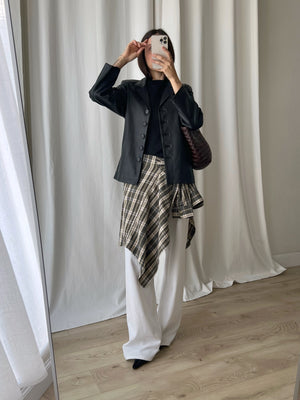 Escada real leather black jacket