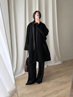MaxMara wool and cashmere black coat