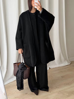 MaxMara wool and cashmere black coat