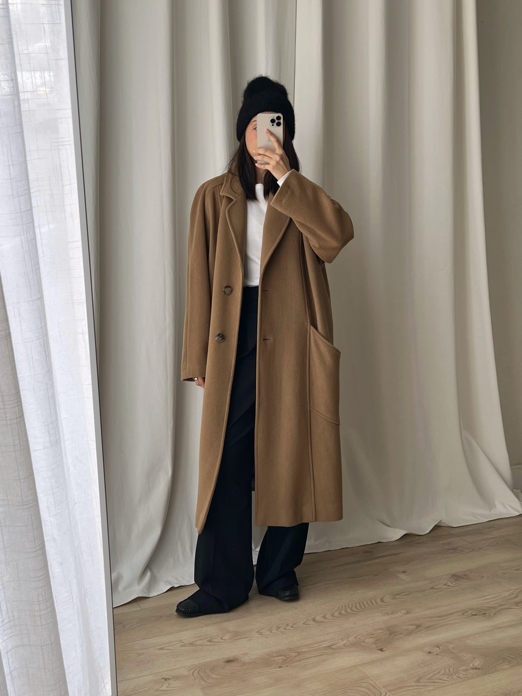 Made in Italy wool camel coat