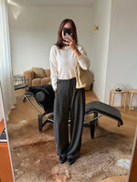 Pure viscose tailored pants - Army