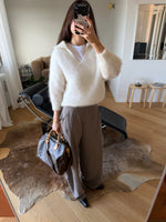 80% kid mohair soft pull - Latte