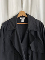 Super long black trench coat