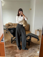 Pure viscose tailored pants - Army