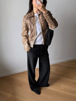 Real leather 90s python jacket