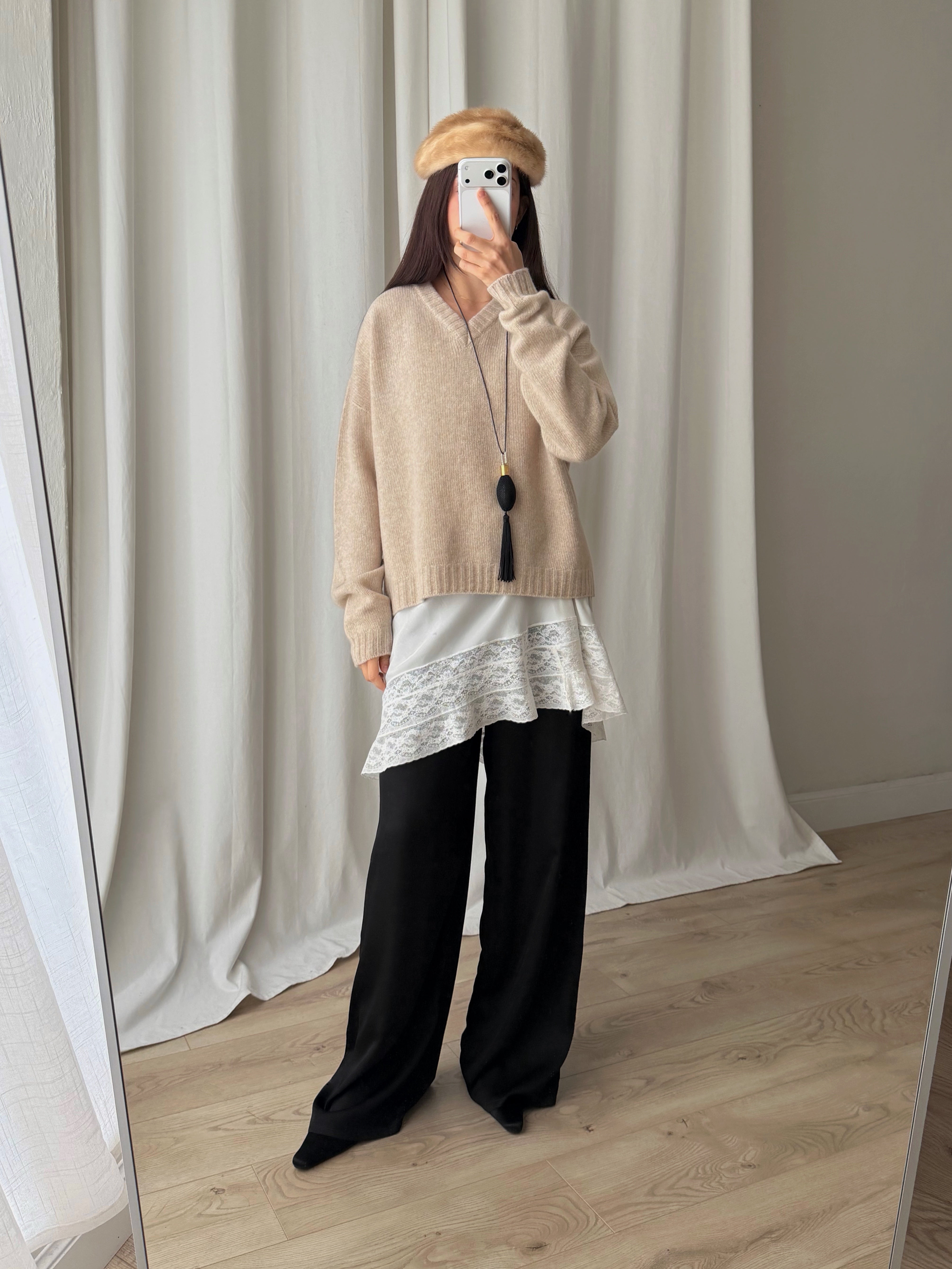 100% merino wool soft pull - Mandorla