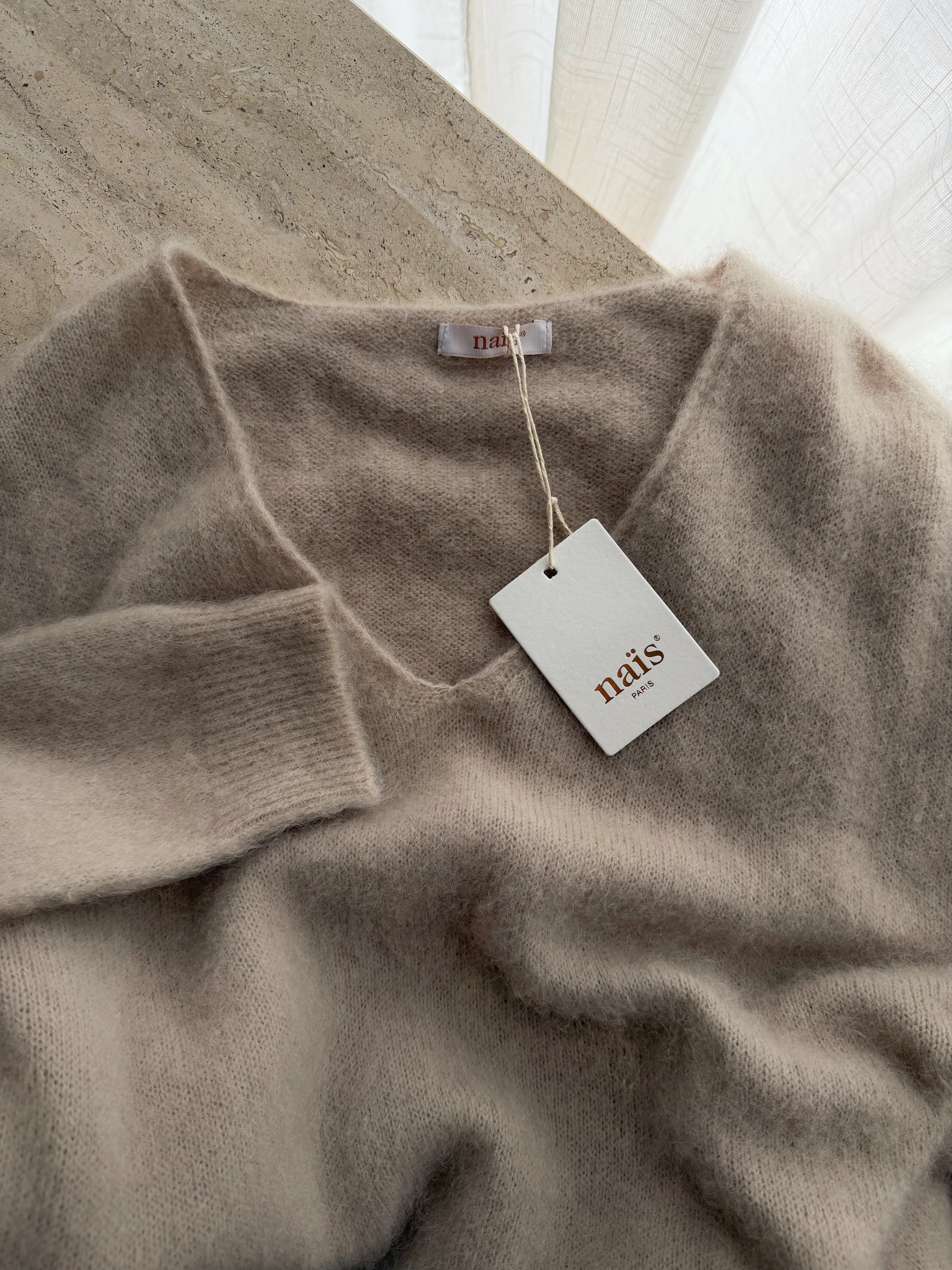 Kid mohair and wool soft pull - Mandorla