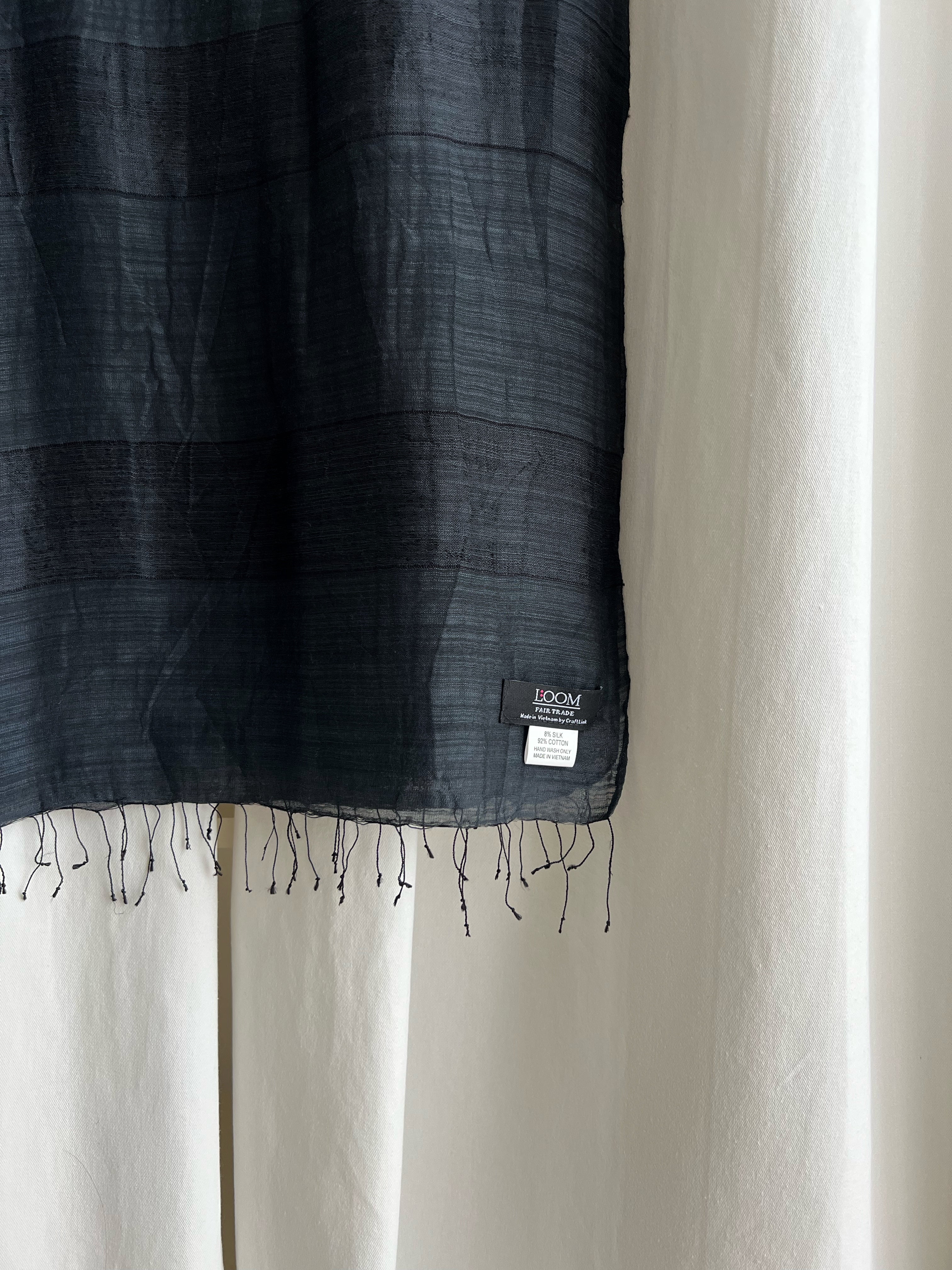 Cotton & silk pareo - Black