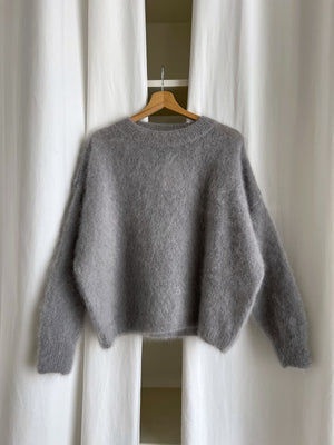 74% kid mohair soft pull - Pearl grey