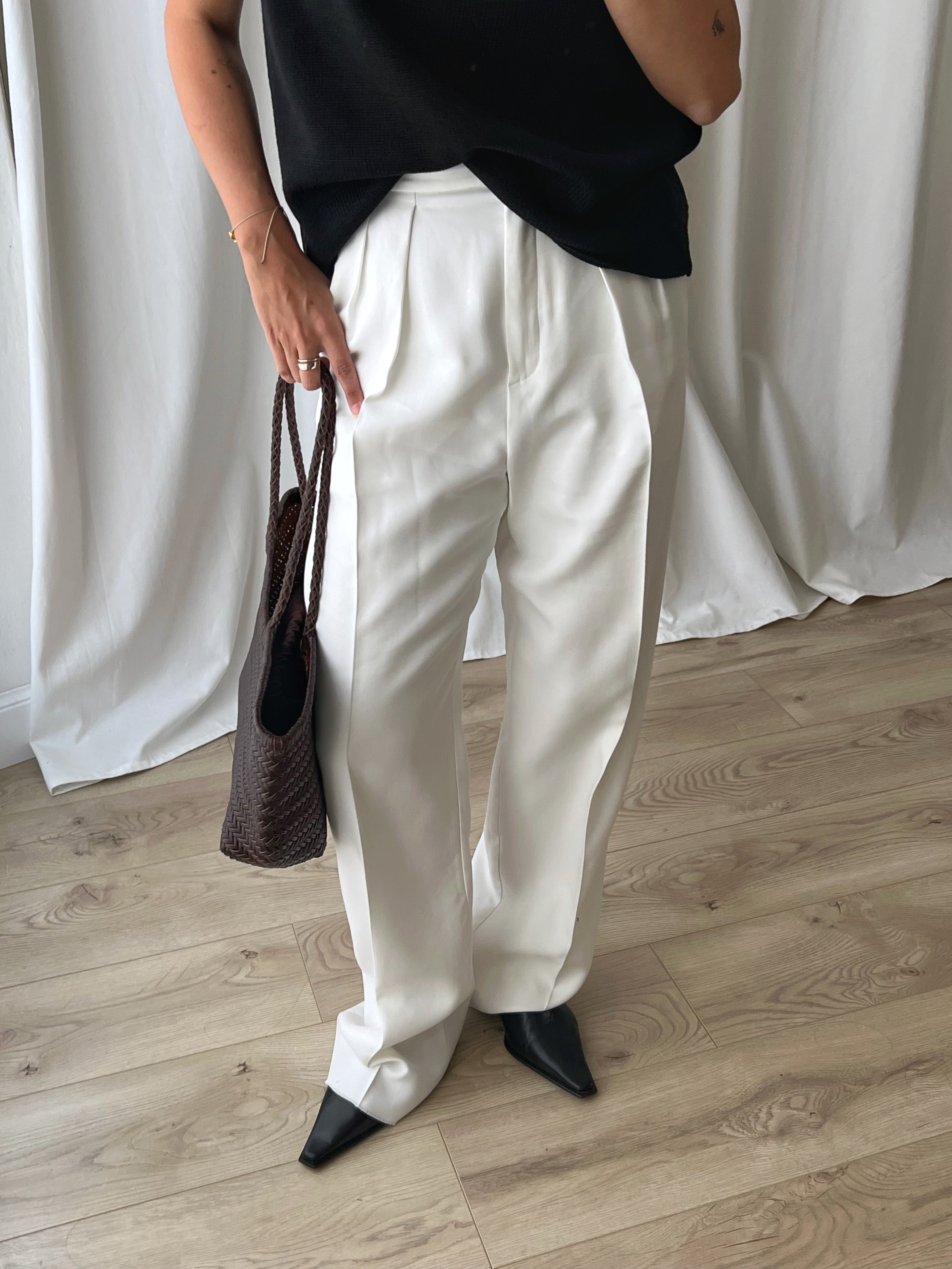 Sportmax classic pence white pants