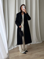 Blunauta wool blend black coat