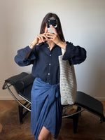 100% Linen shirt - Navy