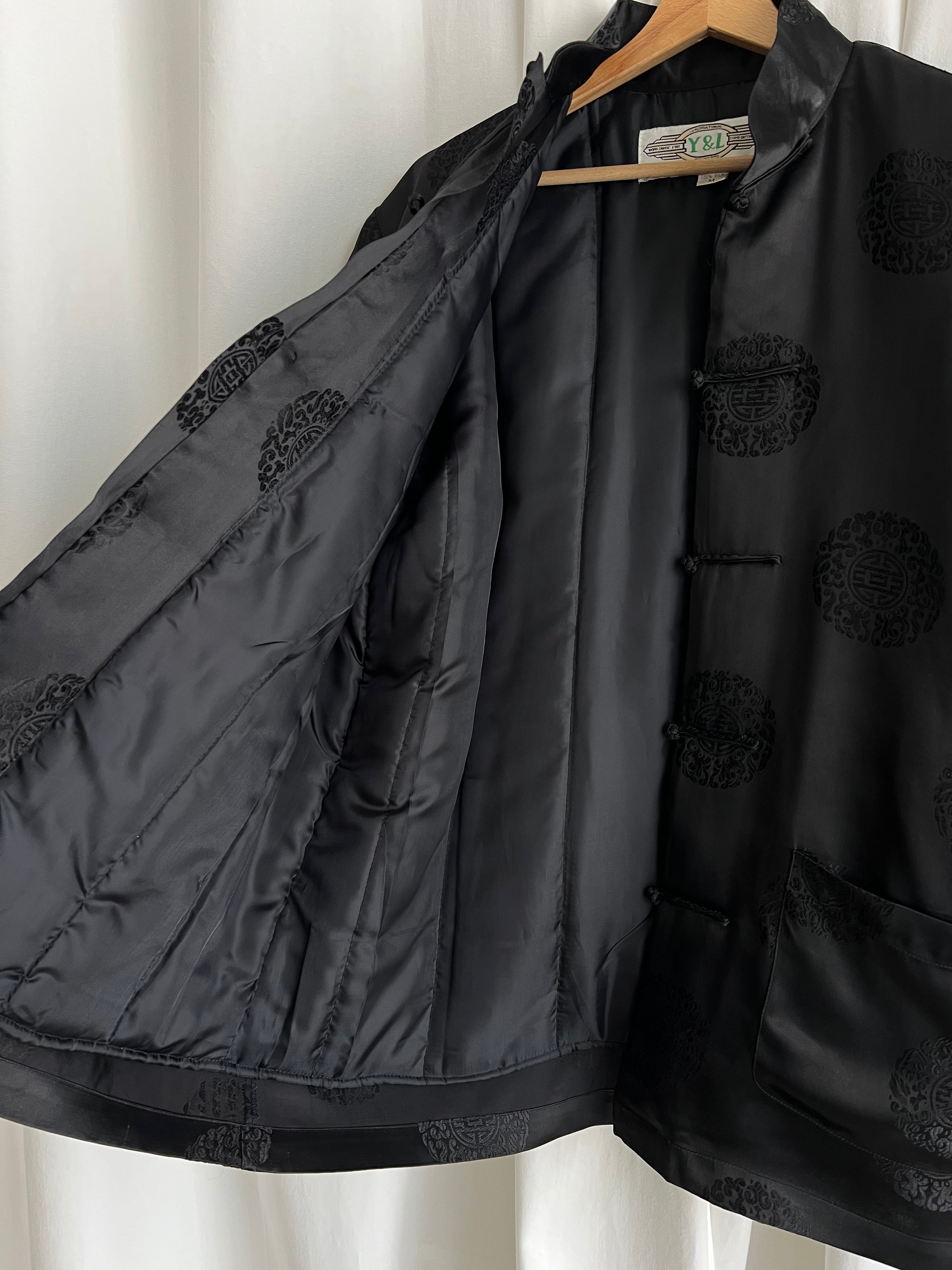 Pure silk oriental down jacket