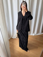 Liquid black blazer