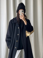 Tailored wool and cashmere long coat