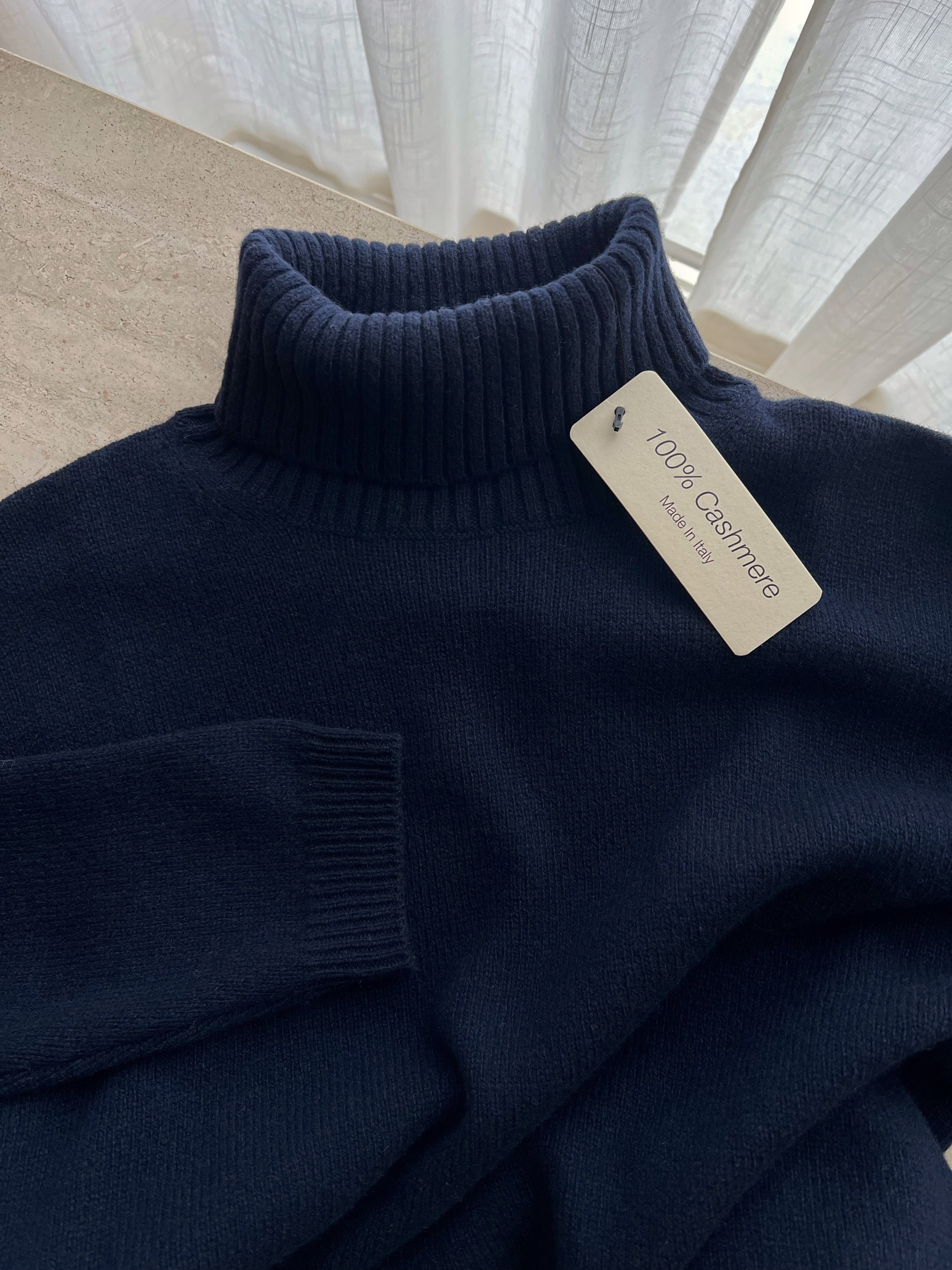 Pure cashmere cosy turtleneck - Blu