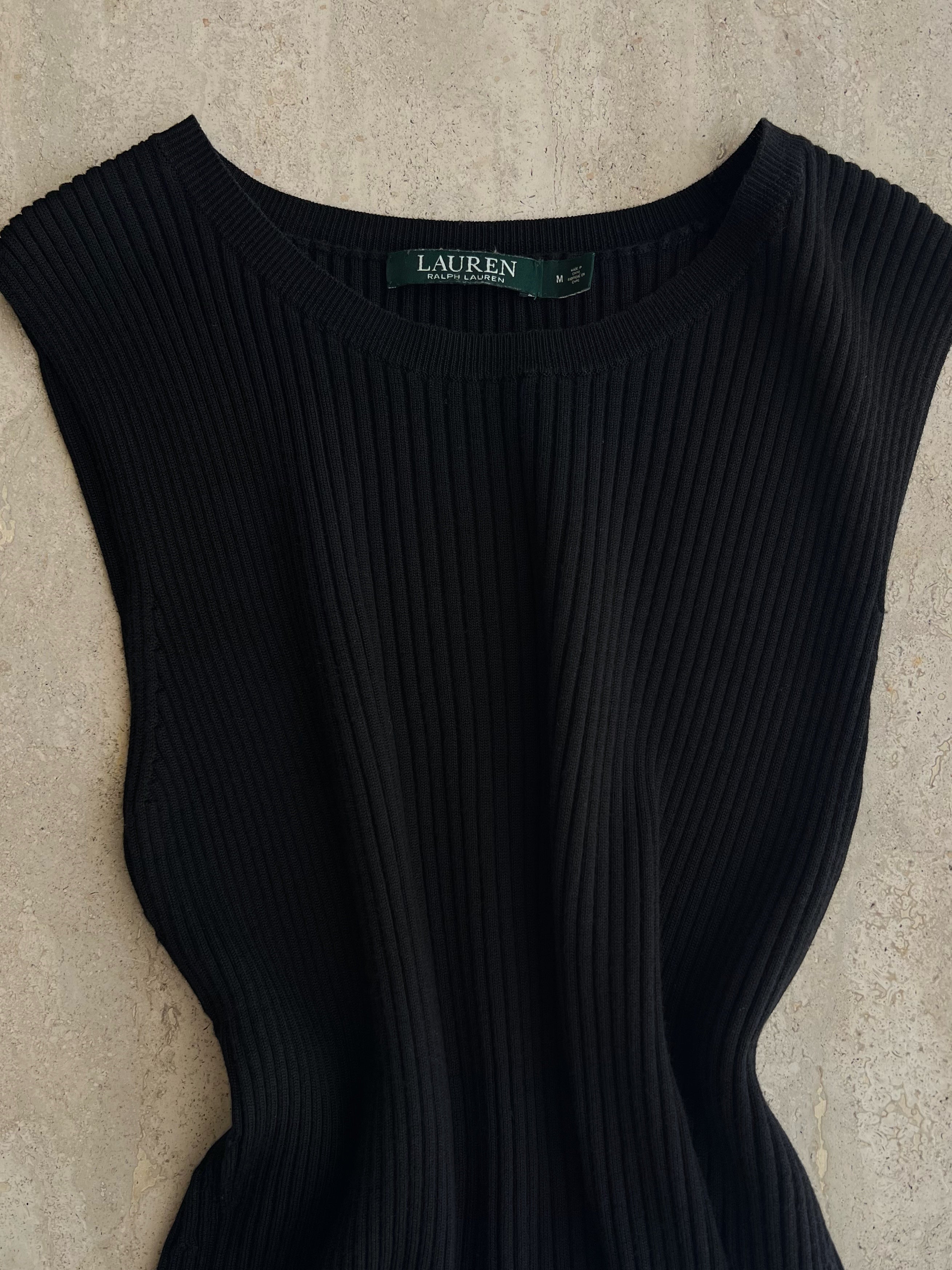 Ralph Lauren ribbed black top
