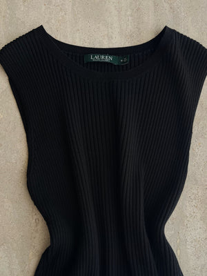 Ralph Lauren ribbed black top