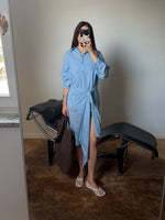 Cotton & silk pareo - Cielo