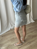 Linen & silk pareo - Dust blu