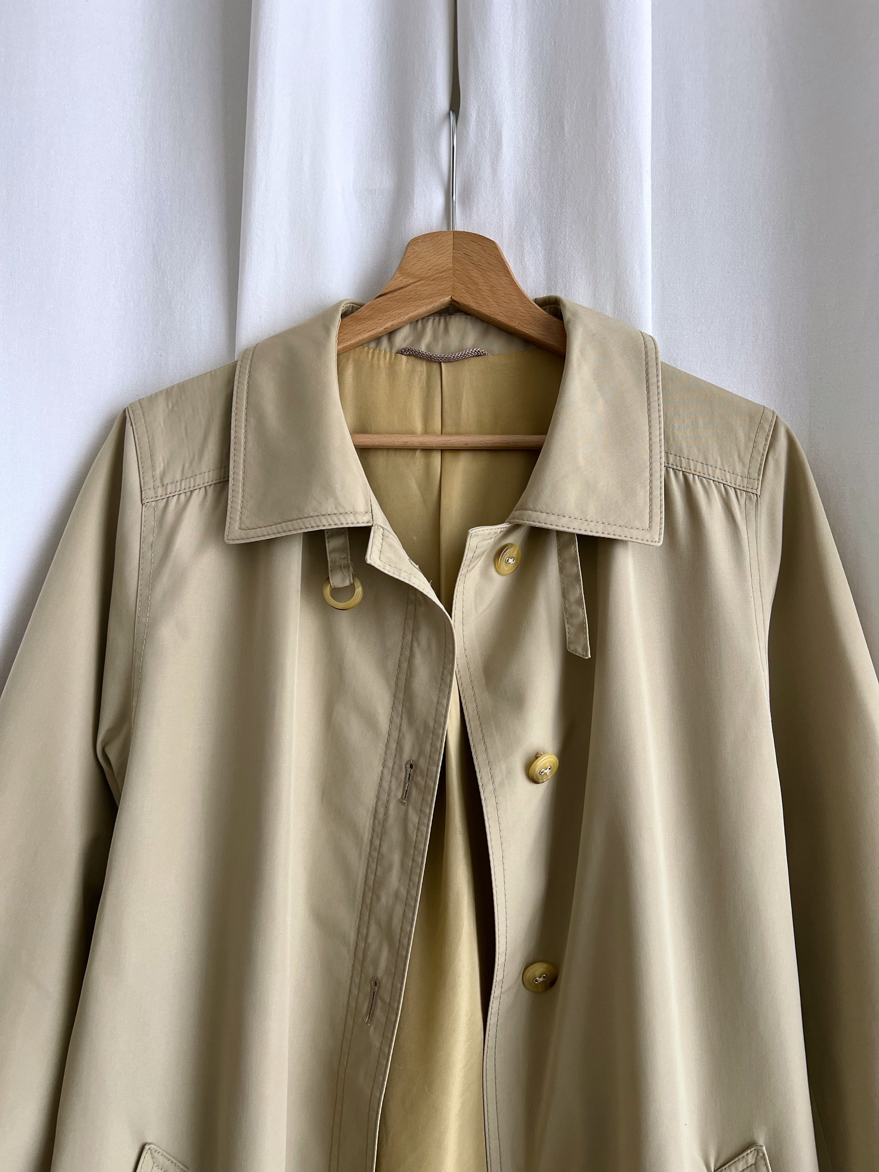 Cotton blend beige trench