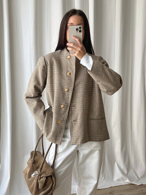 Tailored 100% Wool crop jacket