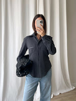 Armani viscose blend pinstriped shirt