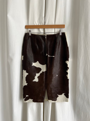 Patrizia Pepe real leather cow skirt
