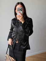 Pure silk chinese black jacket