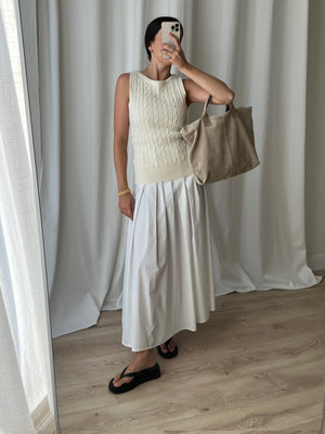 Made In italy 100% cotton white skirt