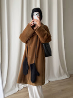 Persona wool and cashmere camel coat