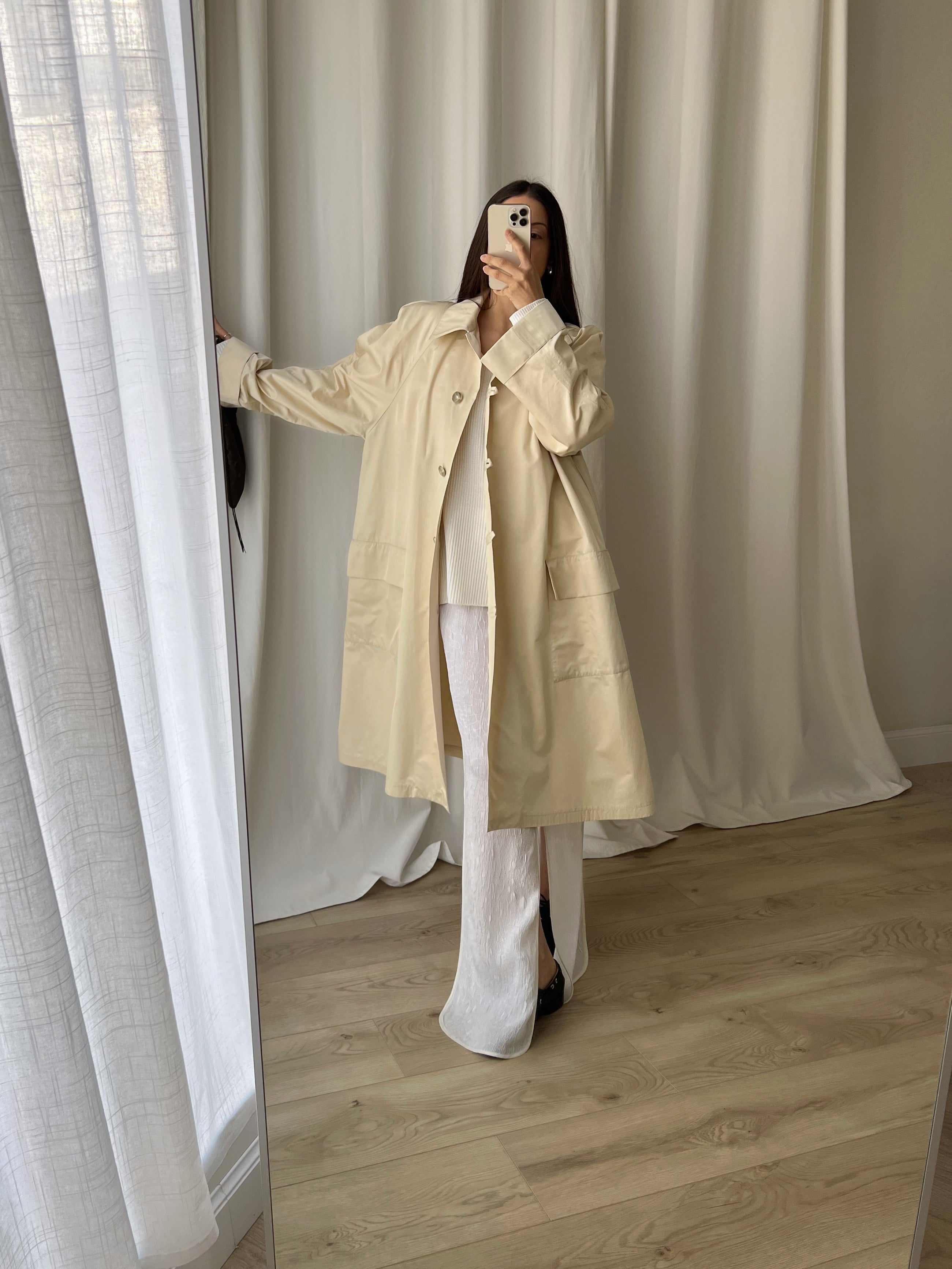 Tailoring pure silk butter trench