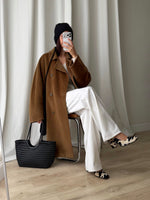 Persona wool and cashmere camel coat