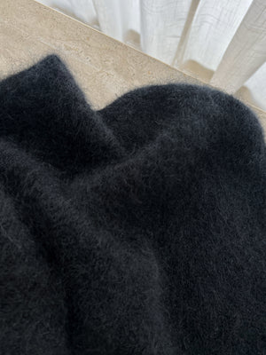 74% kid mohair soft pull - Black