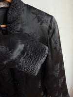 Pure silk chinese black jacket