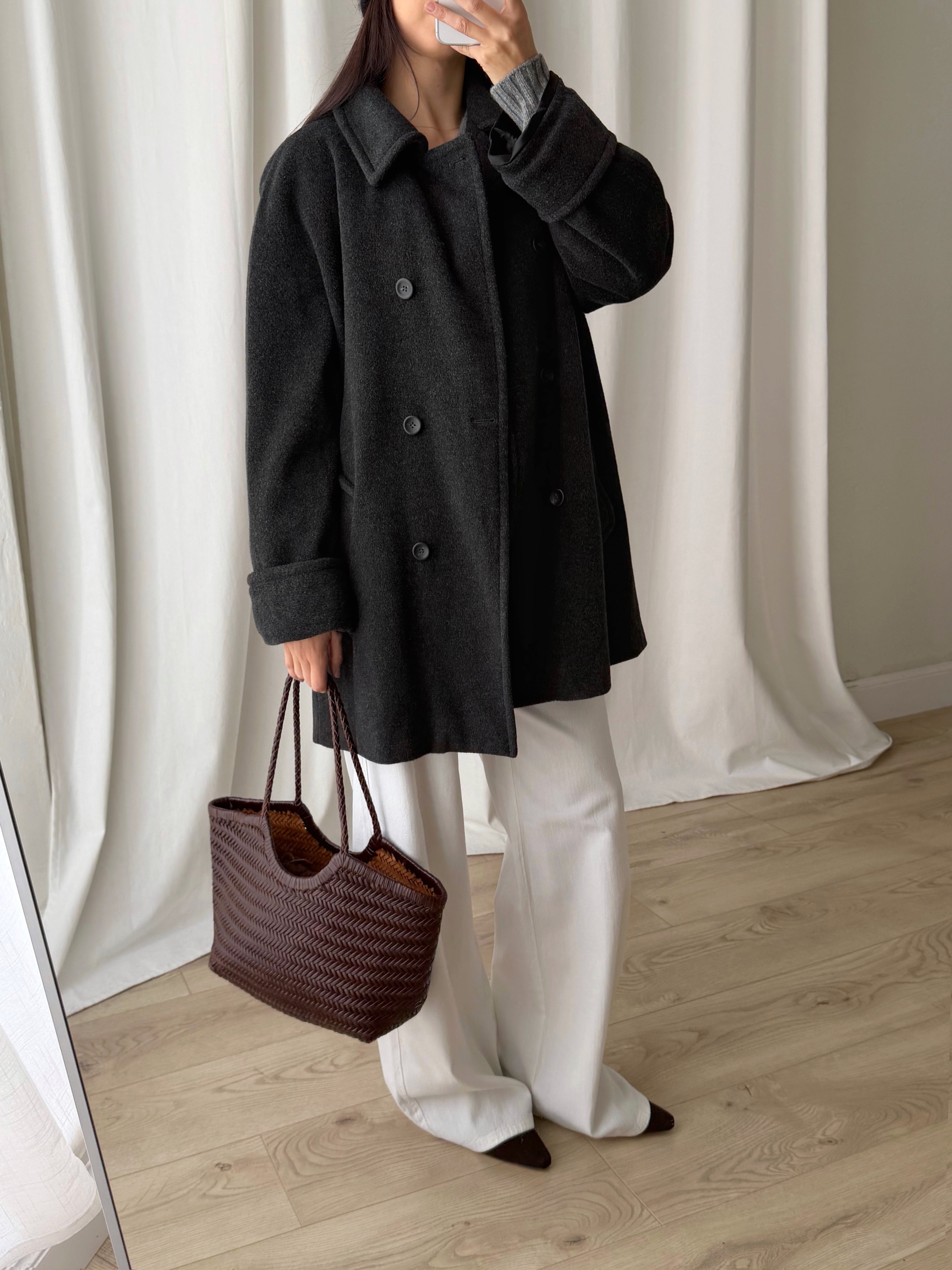 Marella pure wool grey coat